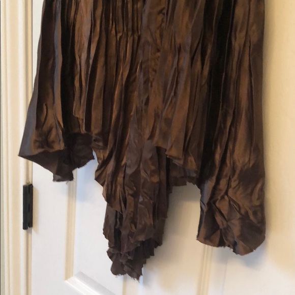 Vintage Brown Silky Wood Nymph Dress from Express - Picture 4 of 5